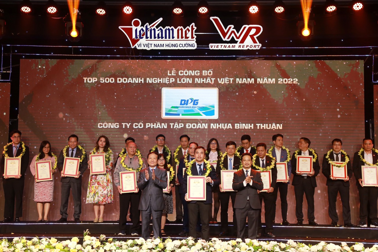 Tập đoàn Nhựa Bình Thuận xuất sắc vươn lên vị trí thứ 390 trong Top 500 Doanh nghiệp lớn nhất Việt Nam năm 2022
